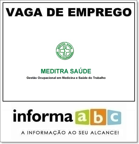 Vaga de emprego na Meditra Saúde