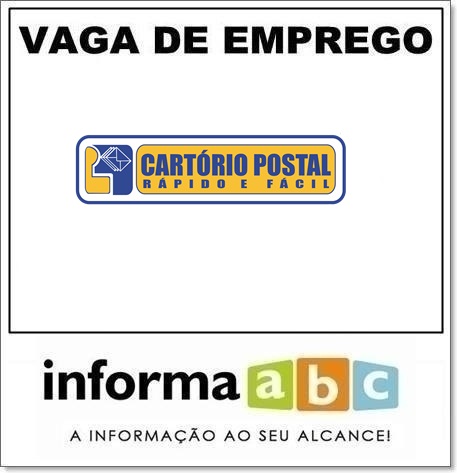 Vaga de Emprego no Cartório Postal