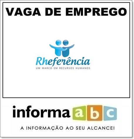 VAGA DE EMPREGO NO RHEFERÊNCIA RECURSOS HUMANOS