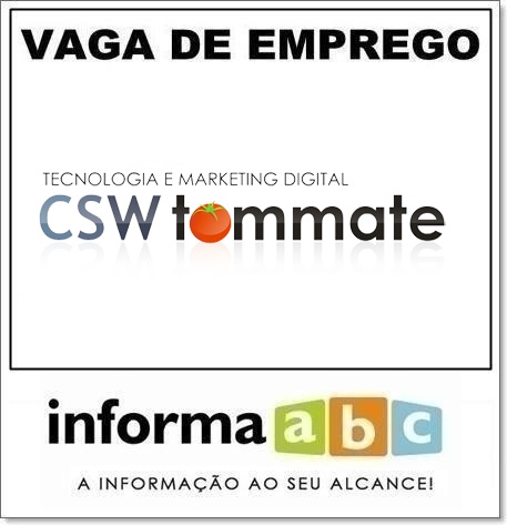 Vaga de Emprego na Agência CSW Tommate
