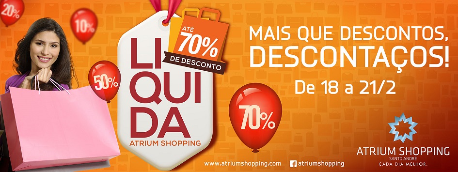 Atrium Shopping promove Liquidação de Verão de quinta a domingo