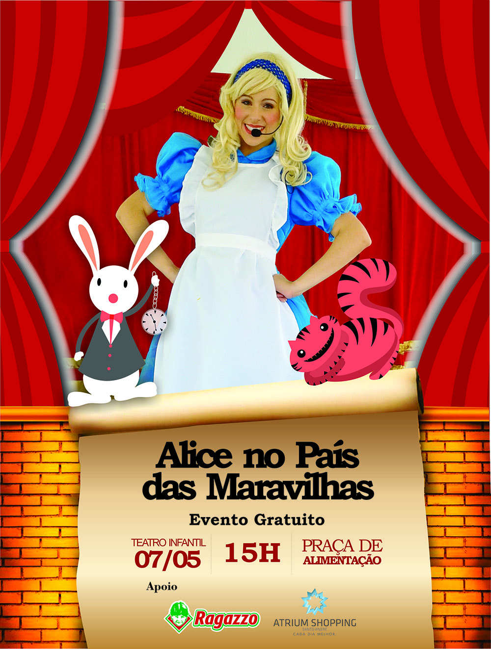 Atrium Shopping apresenta "Alice no País das Maravilha"
