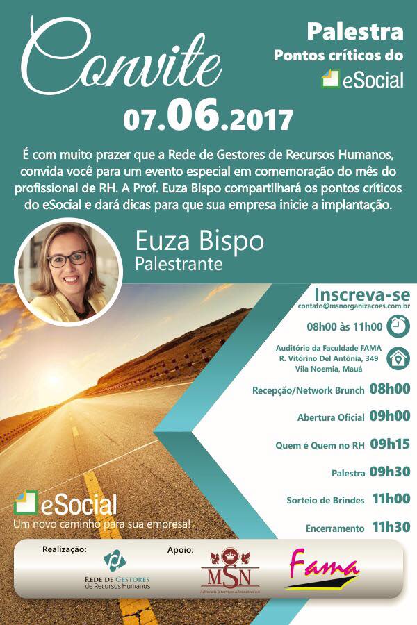 Palestra Pontos Críticos do E Social e lançamento do Quem é Quem no RH do ABC