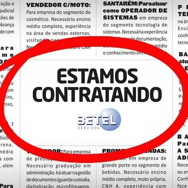 Vaga de Emprego na Betel RH