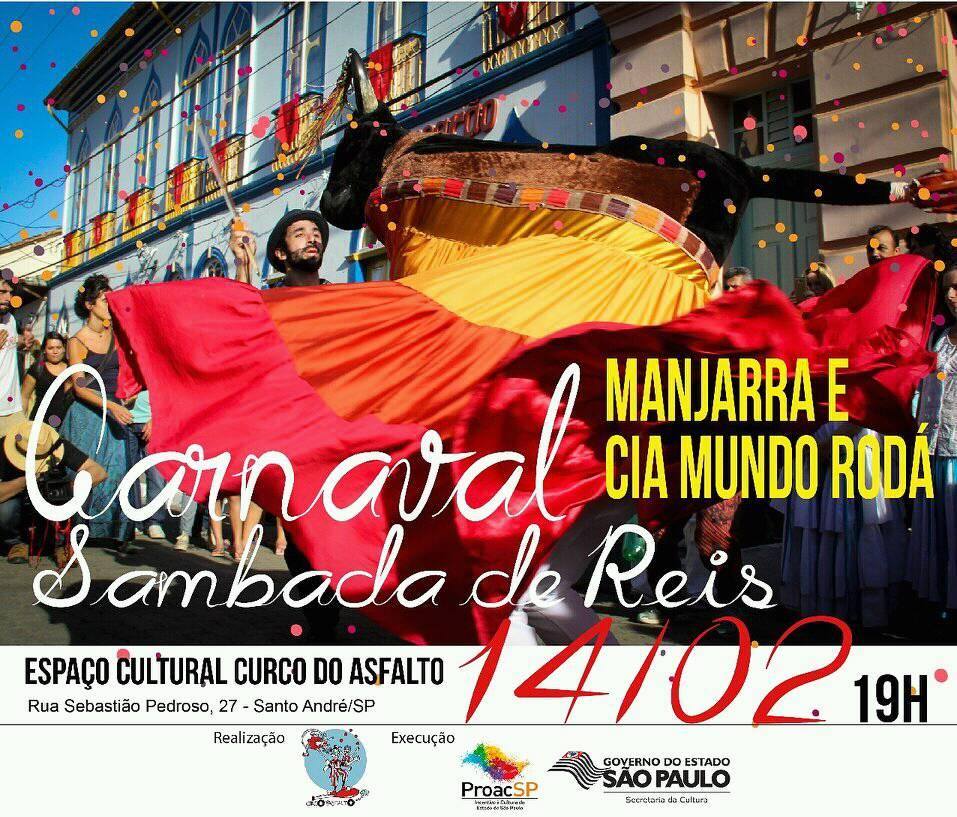 Festa de Carnaval do Espaço Cultural Circo do Asfalto traz ao Jardim Bom Pastor o Grupo Manjarra (Cia Mundu Rodá) e a Dança Tradicional do Cavalo Mari