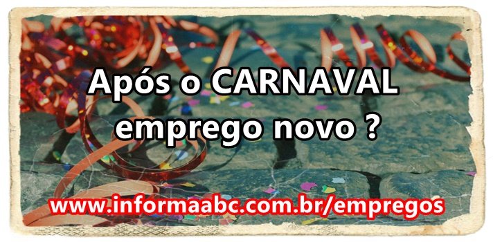 Após o feriadão, é hora de começar o ano com um emprego novo !
