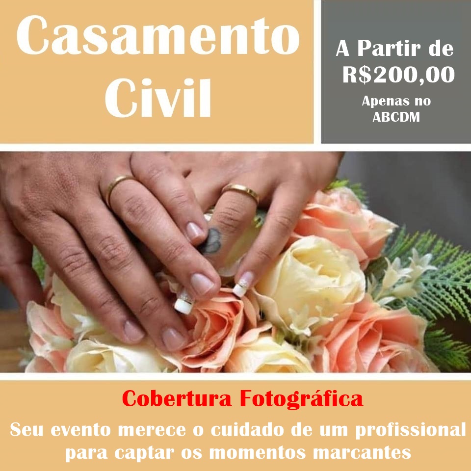 Cobertura Fotográfica – Casamento Civil
