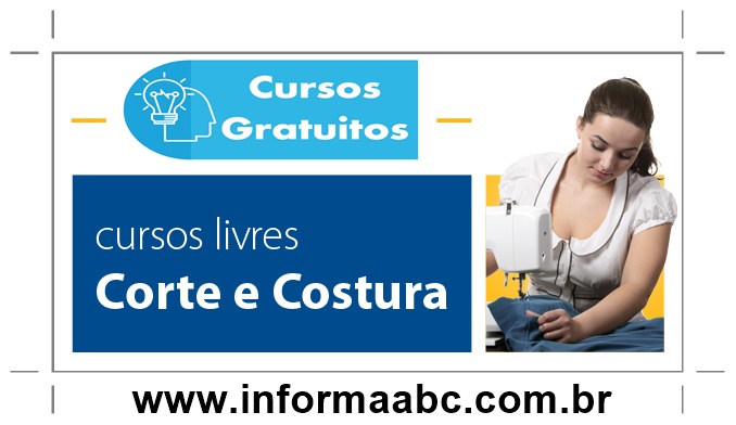 CURSO GRATUITO DE CORTE E COSTURA – MATRICULAS ABERTAS!