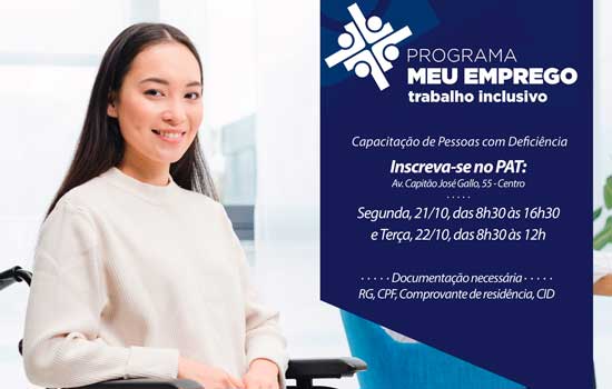 Prefeitura de Ribeirão Pires abrirá inscrições para cursos profissionalizantes para pessoas com deficiência