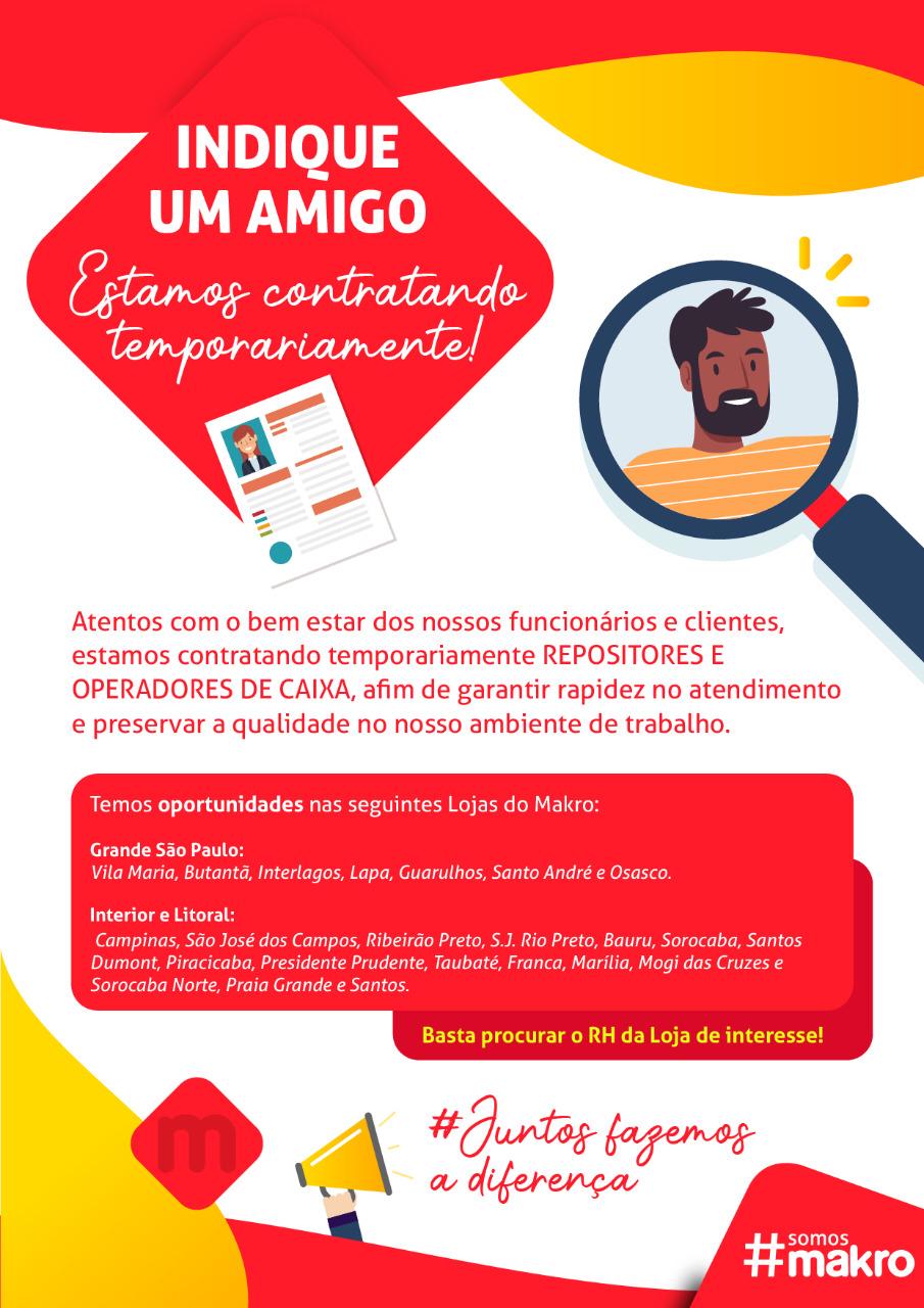 Makro abre novas vagas de emprego (URGENTE)