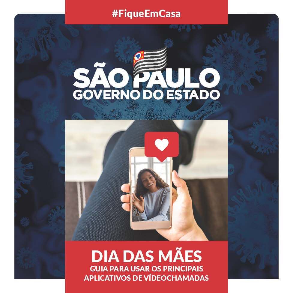 Estado divulga guia de aplicativos de videochamada e compra online para o Dia das Mães