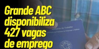 Os centros públicos do Grande ABC disponibilizaram 427 oportunidades de emprego nesta semana.