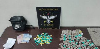 Individuo preso com drogas