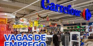 Vaga de recepcionista de caixa no mercado Carrefour
