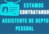 Vaga de assistente de departamento pessoal