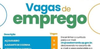 ATENÇÃO ⚠️ Central de Trabalho e Renda de São Bernardo do Campo, está com 190 vagas abertas