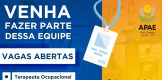 A APAE de São Caetano do Sul está contratando