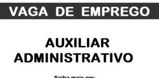 Vaga de Auxiliar Administrativo