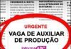 Empresa abre vaga para Auxiliar de Produção: confira!