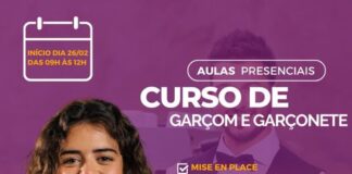 Sehal promovem curso gratuito para garçom e garçonete