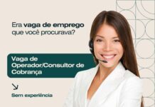 Vaga de Operador/Consultor de Cobrança